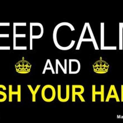 Keep Calm Wash Your Hands Novelty Metal Motorcycle..