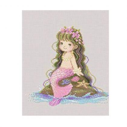 Cute Mermaid DIY Cross Stitch Stamp..
