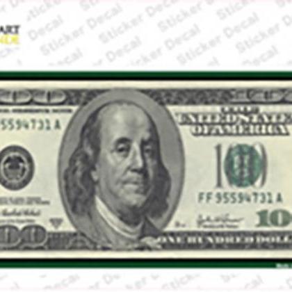 $100 Bill Novelty Sticker Decal 9