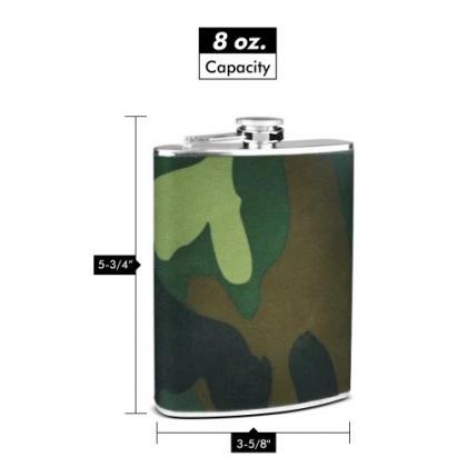 Silver Flask with Camouflage Wrap G..