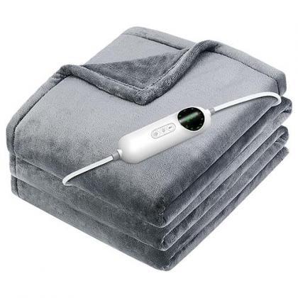 Electric Heated Throw Flannel Heated Blanket With..