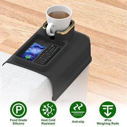 Couch Arm Cup Holder Tray Anti-spill Anti-slip..