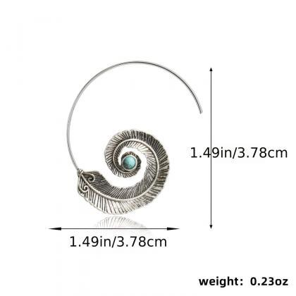 Boho Style Spiral Dangle Earrings