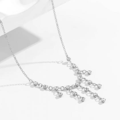 Rhinestone Tassel Necklace