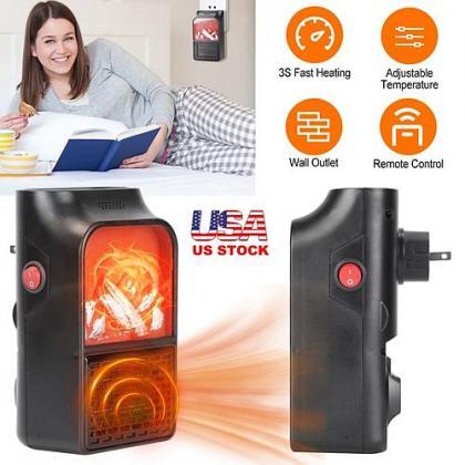 800w Plug-in Space Heater Wall Outlet Heater With..