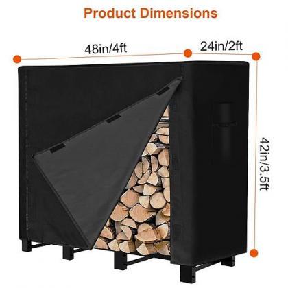 4ft Firewood Log Rack Cover Rectangular Wood Rack..