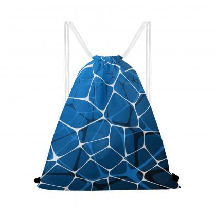 Blue Lightning Custom Gym Drawstring Bag