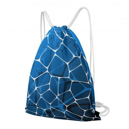 Blue Lightning Custom Gym Drawstring Bag