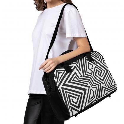 Classic Black/white Holdall Bag