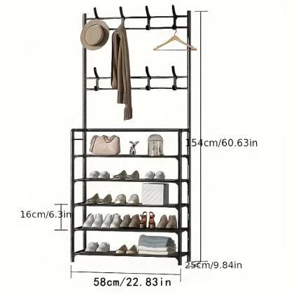 Multipurpose 4/5 Layer Coat Rack With Shoe Shelf