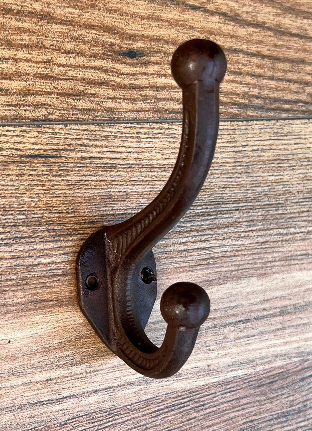 8 Pcs. Authentic Classis Rustic Cast Iron Antique Replica | Old Farmhouse Decorative Wall / Coat / Hat Hook