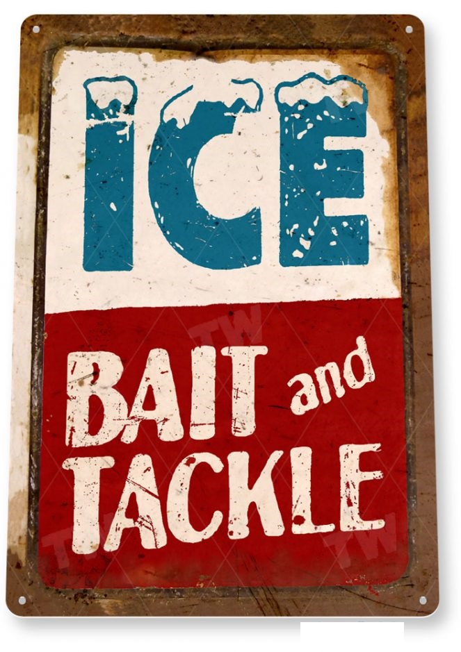 Ice Bait Sign 12" X 18"