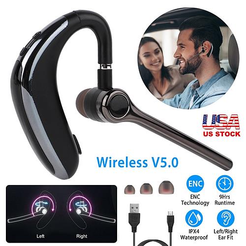 Wireless V5.0 Earpiece Enc Driving Earbuds 180° Rotatable Left Right Ear Fit Earphone For Business Driving Running