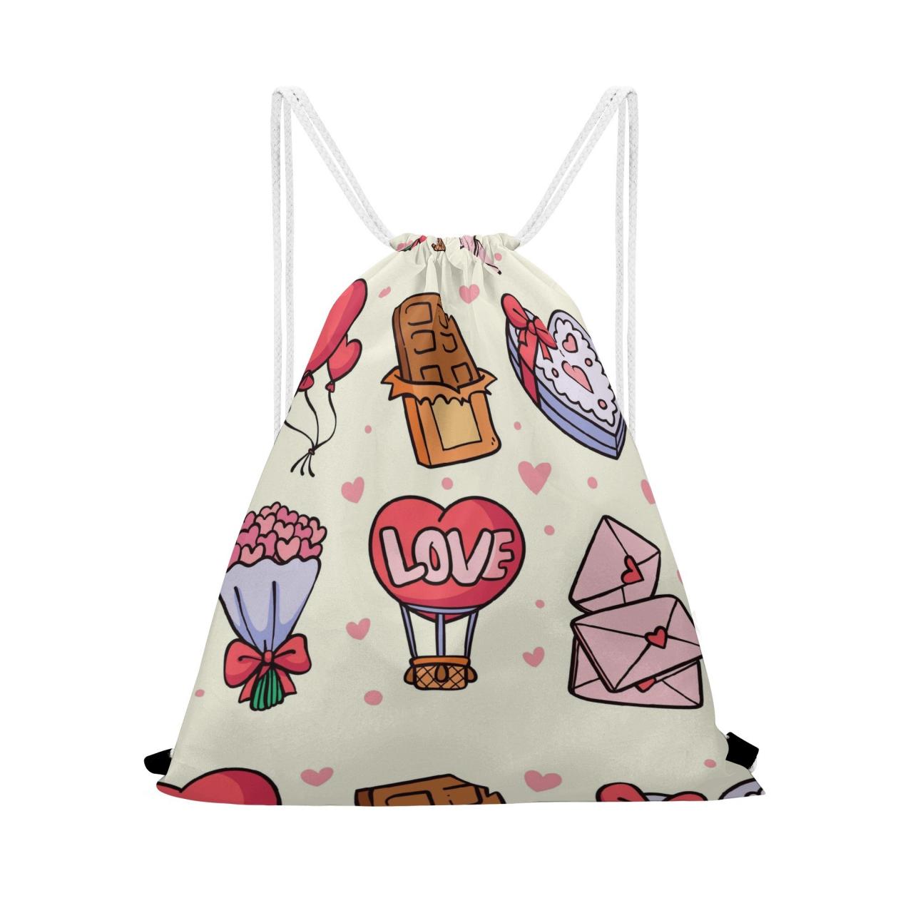 Hearts & Candy Custom Gym Drawstring Bag