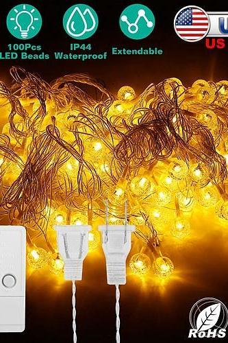 Globe String Lights 100 Ball Led Fairy Lamps Ip44 Waterproof Decorative Lights