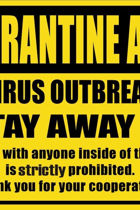 Quarantine Area Novelty Metal Parking Sign
