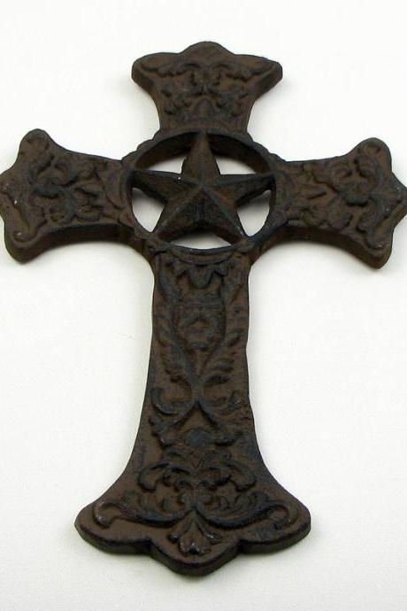Cast Iron Cross With Star
