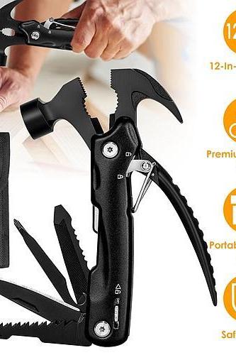 12 in 1 Hammer Multitool Portable Stainless Steel Mini Hammer Survival Tool FREE SHIPPING