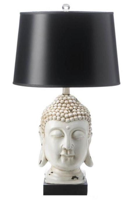 Black &amp;amp; White Buddha Table Lamp