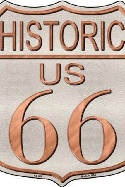 Historic Route 66 Metal Novelty Highway Shield FREE SHIPPING