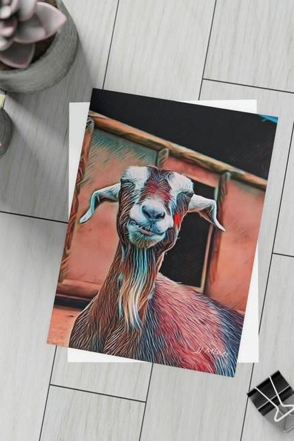 Smiling Goat Greeting Card Bundles (envelopes Not Included) Shipping