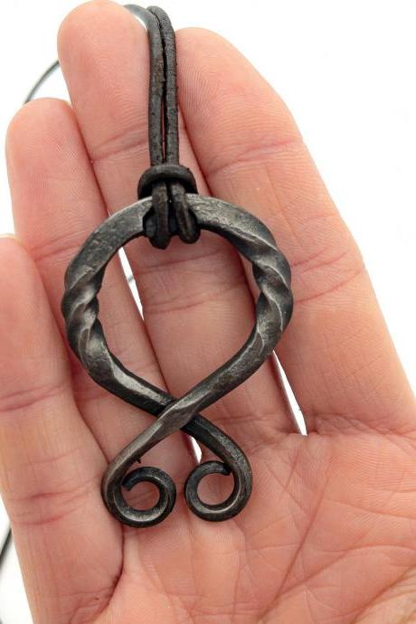 Drinking Charm Viking Iron Troll Cross | Cross of Protection Bottle Opener Twisted Design Unisex Necklace Medieval Accessory