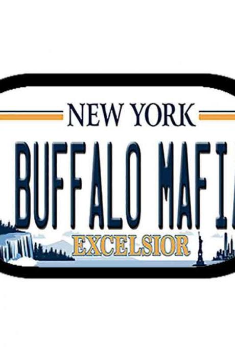 Buffalo Mafia New York Excelsior Novelty Metal Dog Tag Necklace