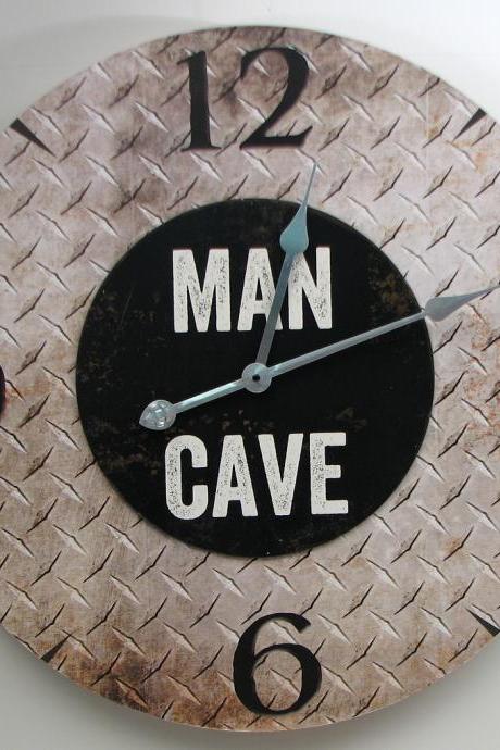 "man Cave" Wall Clock