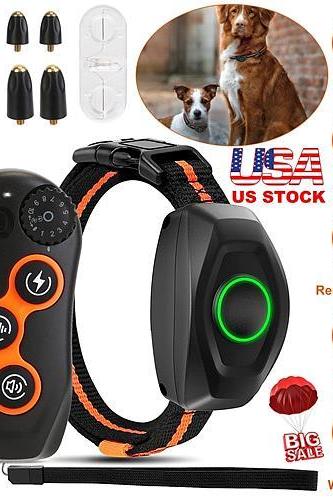 Aquapaw Dog Training Collar: Waterproof, Rechargeable, Electronic Shock, Beep, Vibration, For All Dogs