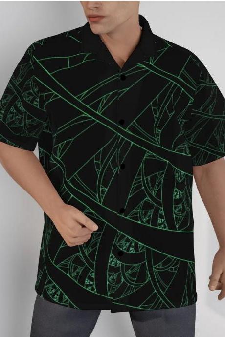 Dark Mystique Emporium Classic Hawaiian Shirt With Roman Collar P-7