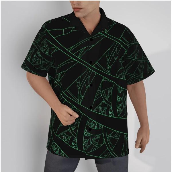 Dark Mystique Emporium Classic Hawaiian Shirt with Roman Collar P-7